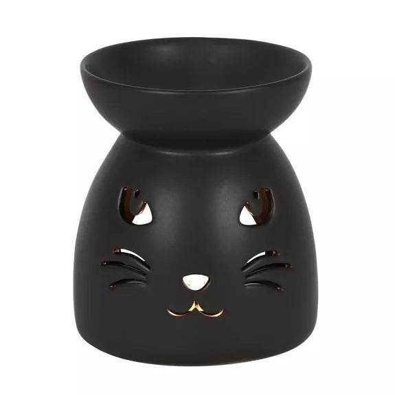 Brûle parfum - Tête de chat noir - Alcazia