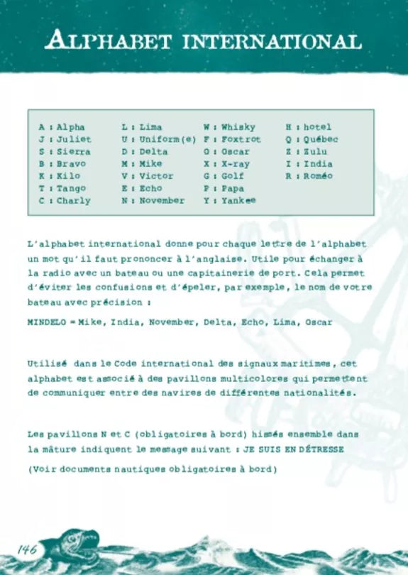 Aventures, Carnet de navigation