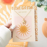 Collier Soleil sur Carte d'Anniversaire