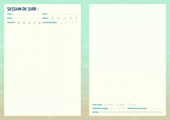 Carnet de voyage Surf