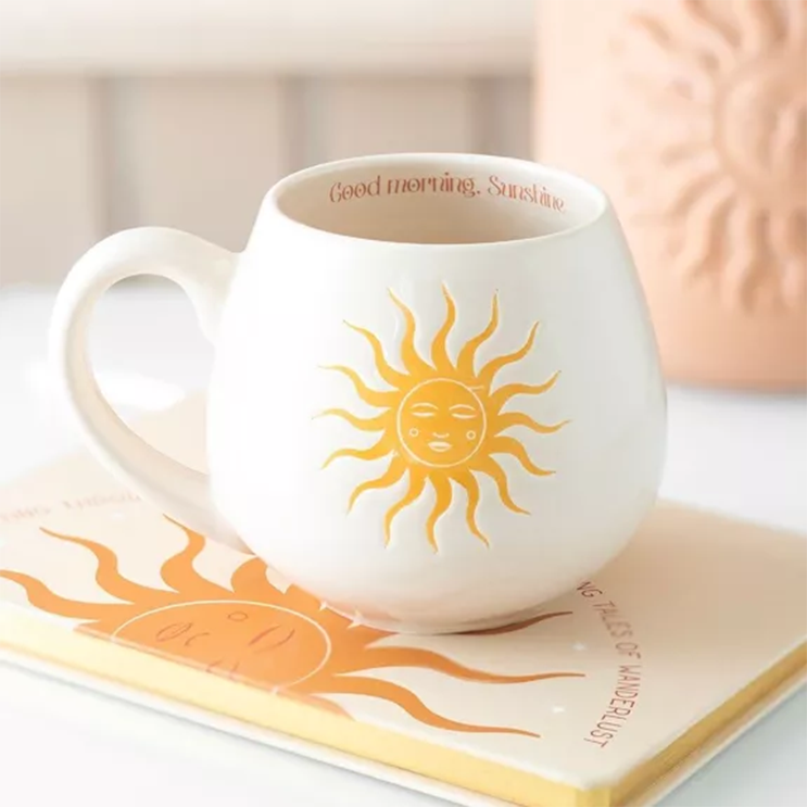Tasse ronde « Bonjour, soleil »