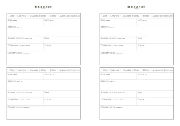 Carnet du voyageur à vélo