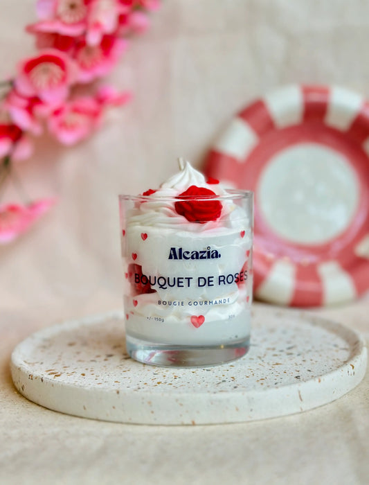 Bougie gourmande - Bouquet de roses