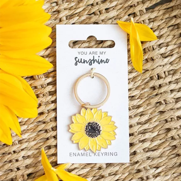 Porte-clés tournesol « Tu es mon soleil »