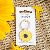 Porte-clés tournesol « Tu es mon soleil »