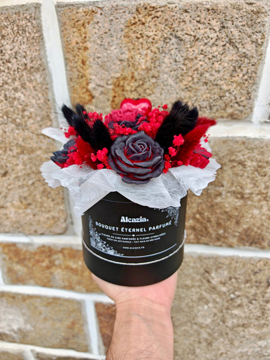 Bouquet éternel - Rouge & Noir