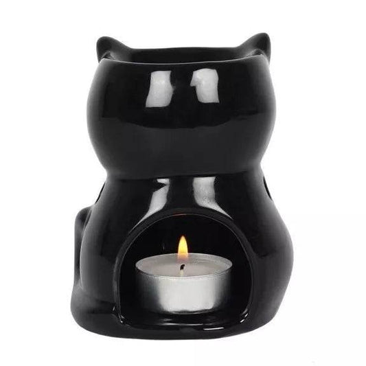 Brûle parfum - Chat noir - Alcazia