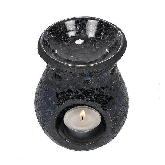 Brûle parfum - Craquelé noir - Alcazia