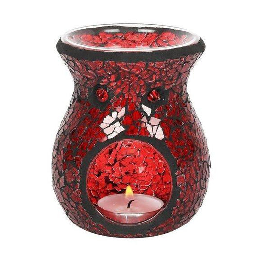 Brûle parfum - Craquelé rouge - Alcazia