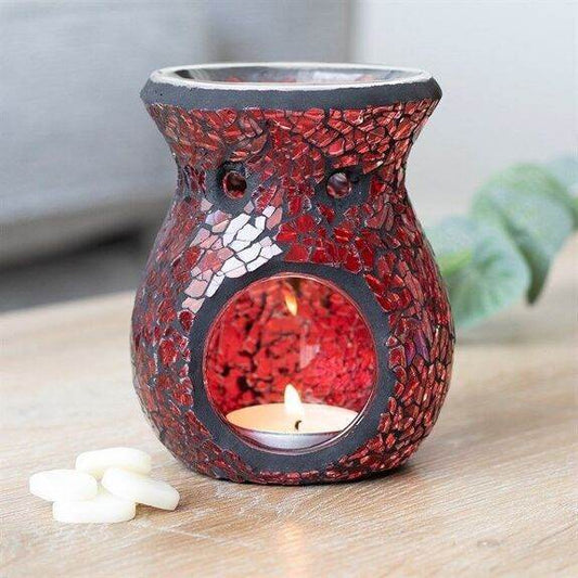 Brûle parfum - Craquelé rouge - Alcazia
