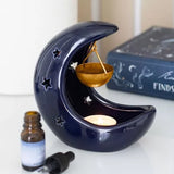 Brûle-parfum Lune Suspendue – Bleu - Alcazia