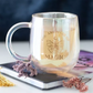 Tasse en verre à double paroi irisée « You Are Made of Magic »