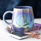 Tasse irisée « Vivre par le soleil, aimer par la lune »