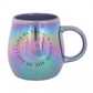 Tasse irisée « Vivre par le soleil, aimer par la lune »