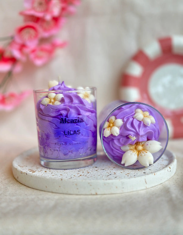 Bougie gourmande - Lilas